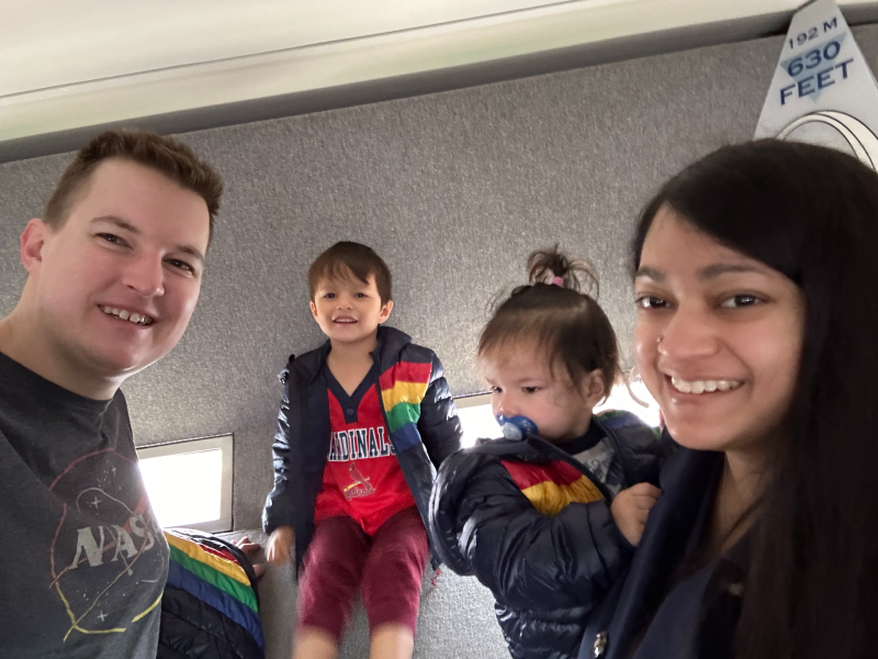 All of us crowded into the Arch Pod