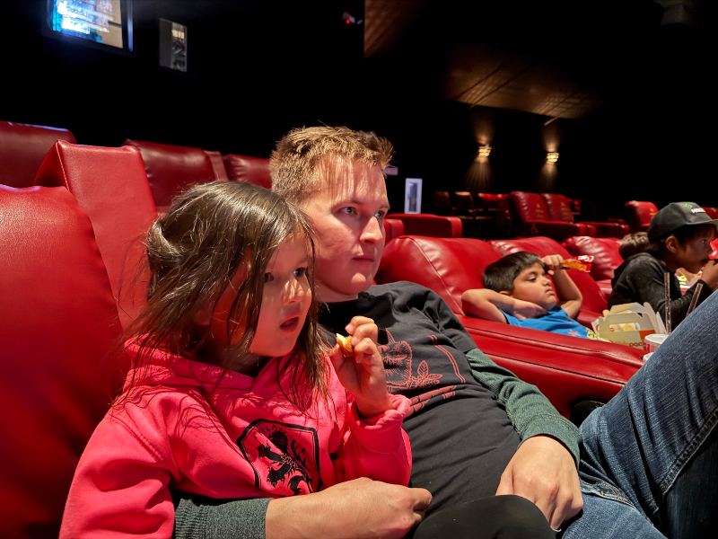 Rory and me watching a movie